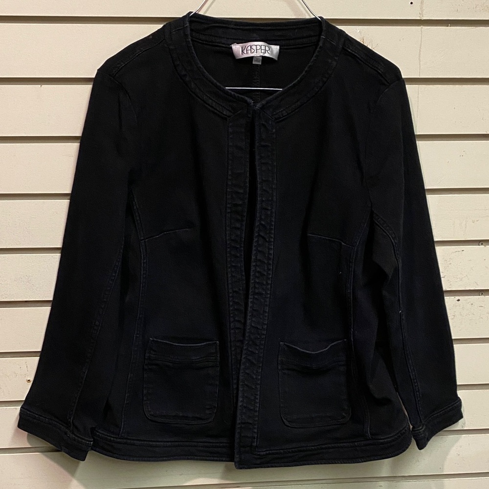 Kasper Black Jean Jacket for Women